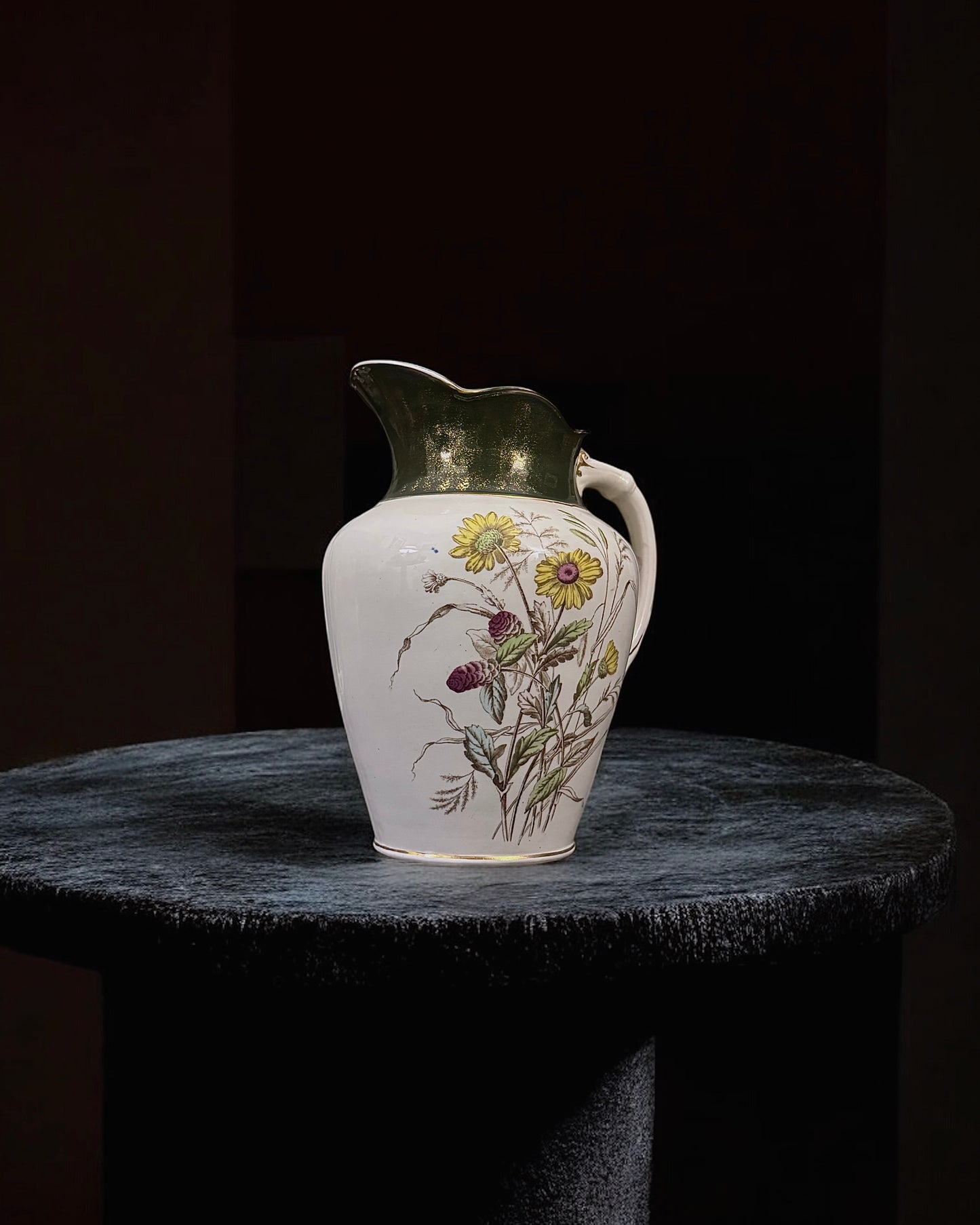 19th Century Victorian Staffordshire Jug - Edwards & Sons, Vernal Pattern