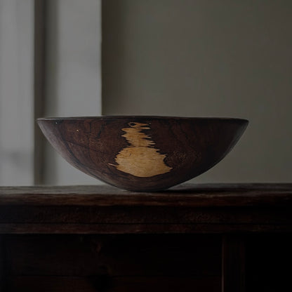 Vintage hand-carved wooden bowl