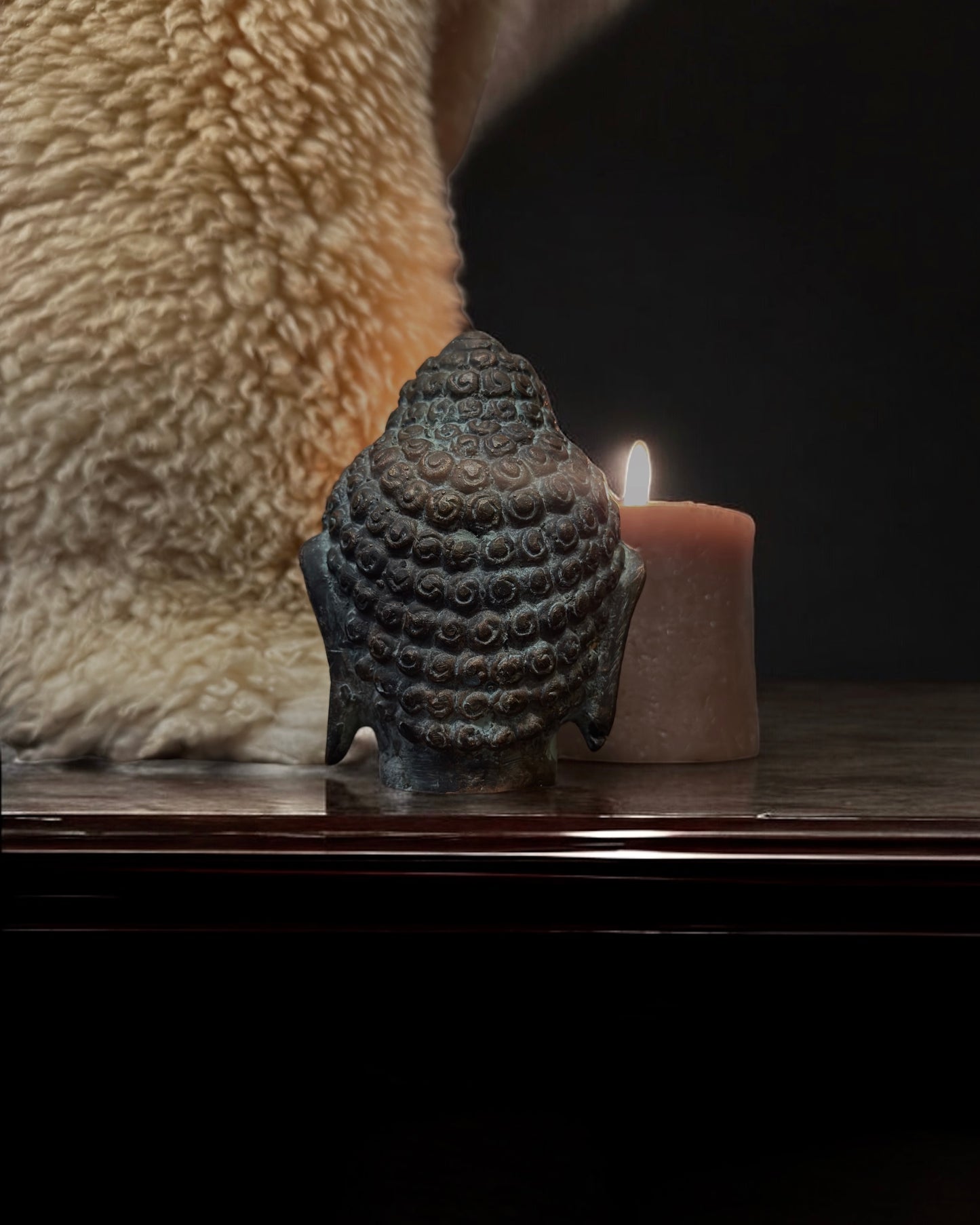 Burmese Bronze Buddha Head