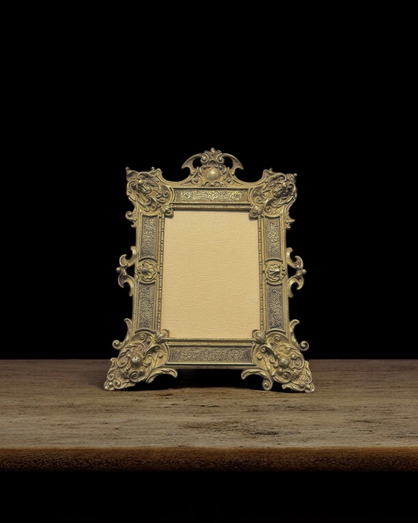 19th-century Victorian Brass Photo Frame