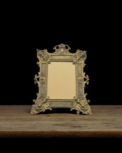 19th-century Victorian Brass Photo Frame