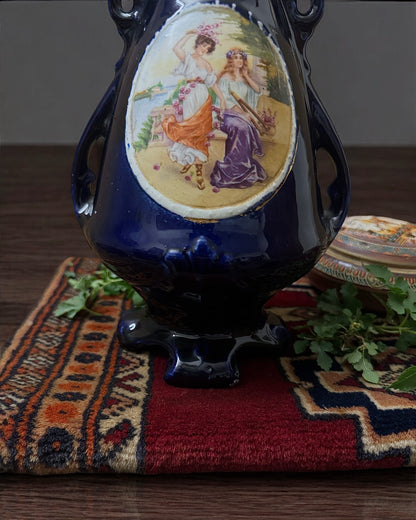 Joseph Strnact Art Nouveau Terracotta Majolica Vase (Vienna, c. 1890-1910)