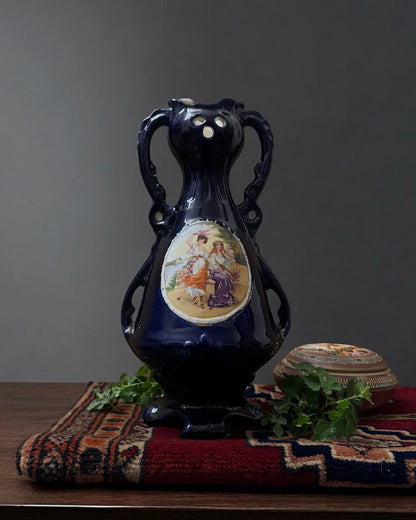 Joseph Strnact Art Nouveau Terracotta Majolica Vase (Vienna, c. 1890-1910)