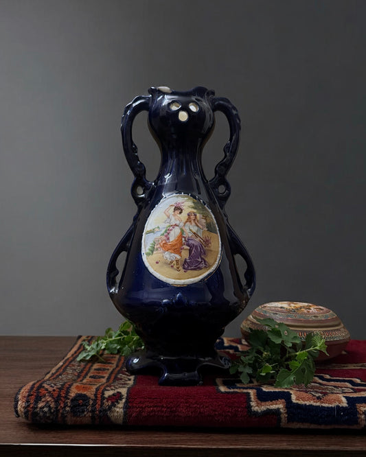 Joseph Strnact Art Nouveau Terracotta Majolica Vase (Vienna, c. 1890-1910)