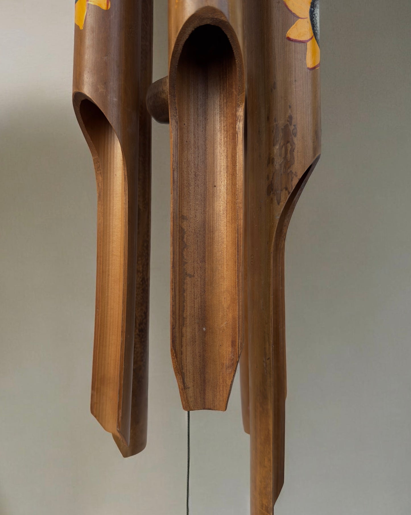 Balinese Bamboo Wind Chime, Hand-carved and Painted