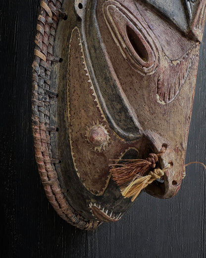 African Papua New Guinea Wooden Ceremonial Mask