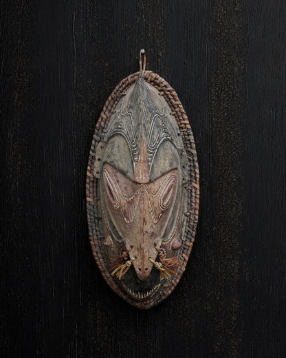 African Papua New Guinea Wooden Ceremonial Mask