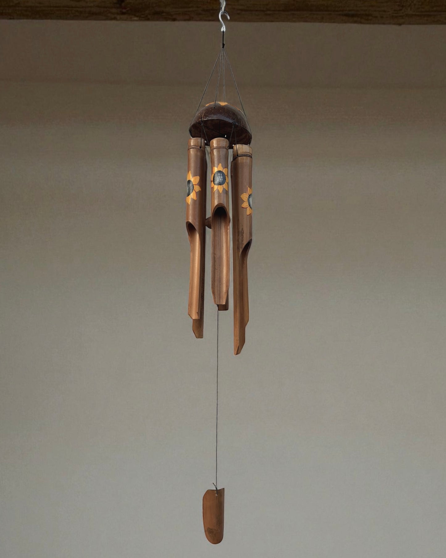 Balinese Bamboo Wind Chime, Hand-carved and Painted
