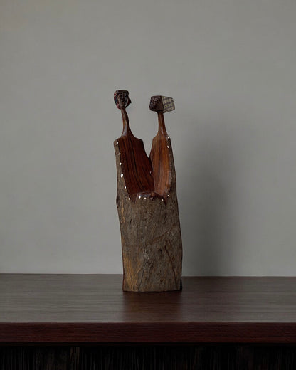 Hand Carved African Makonde Unity Sculpture