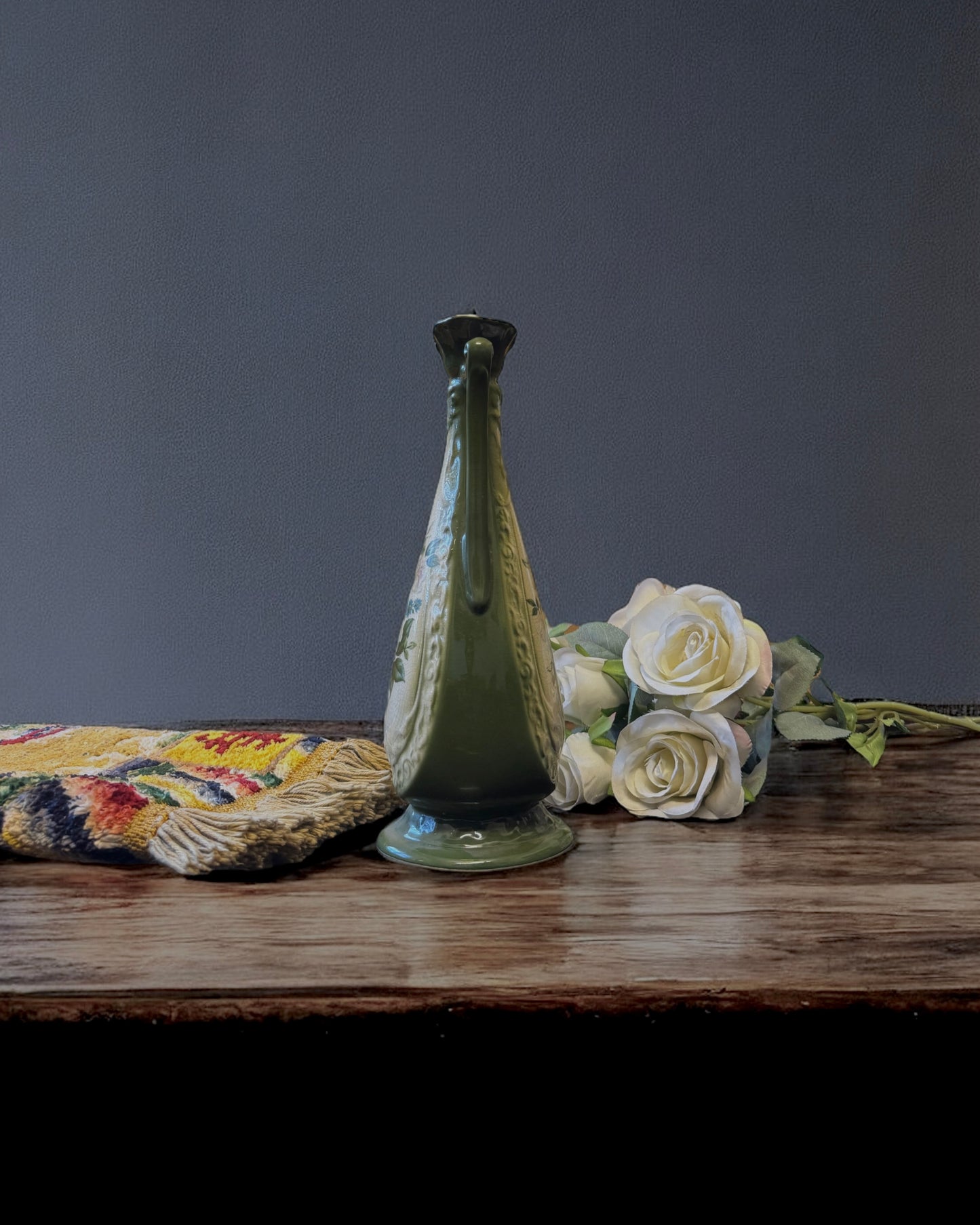 Rockingham-Revival English Earthenware Vase, Early-Mid century (c. 1930-1950)
