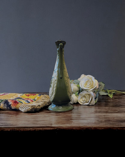 Rockingham-Revival English Earthenware Vase, Early-Mid century (c. 1930-1950)