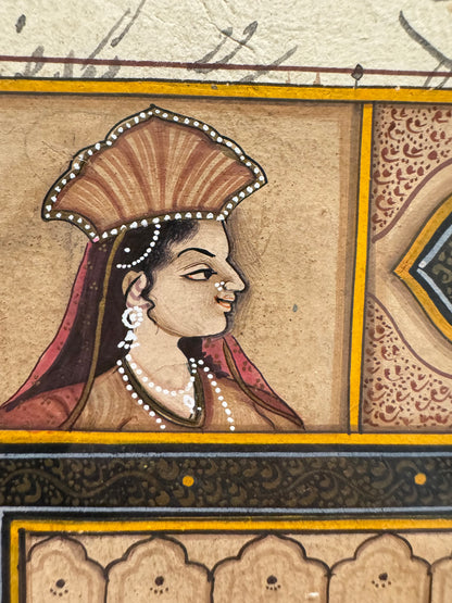 Indian Mughal Style Miniature Painting