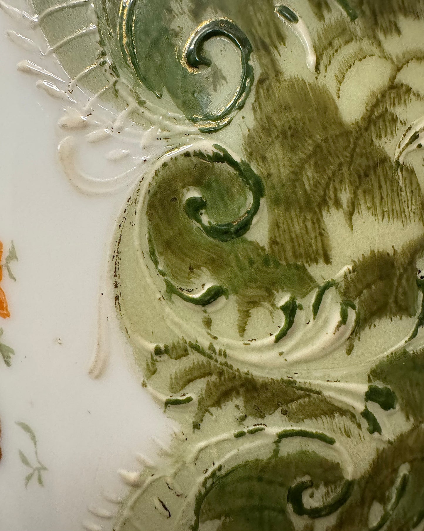 19th Century Victorian Bristol Glass Vase - Handpainted & Transfer Print, England, c.1870-80