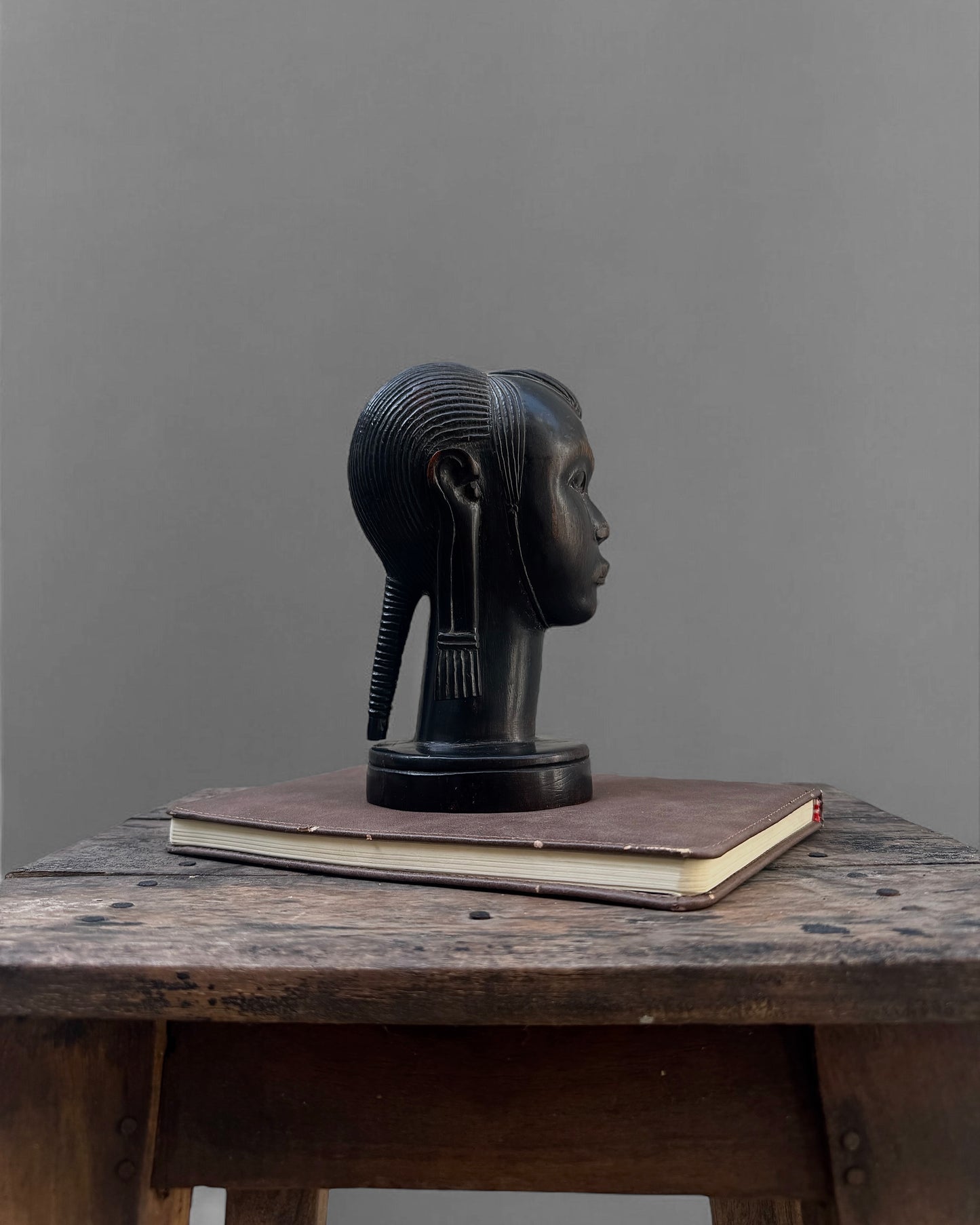 African Ebony Carved Bust