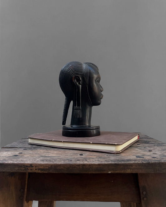African Ebony Carved Bust