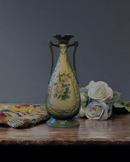 Rockingham-Revival English Earthenware Vase, Early-Mid century (c. 1930-1950)