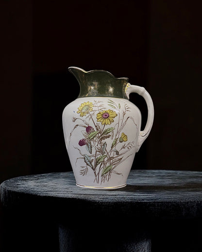 19th Century Victorian Staffordshire Jug - Edwards & Sons, Vernal Pattern