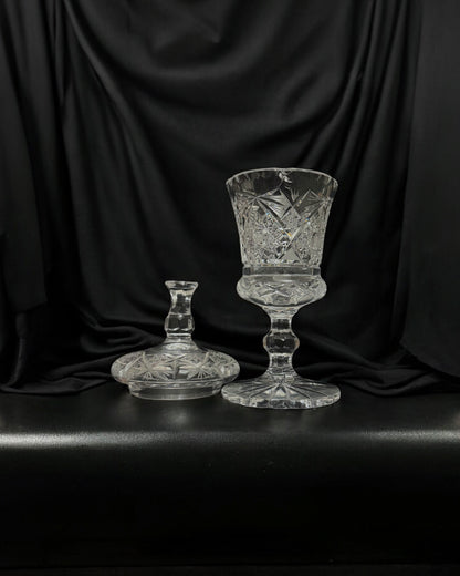 French Crystal Vase - Handmade/Hand-cut, Mid-20th century