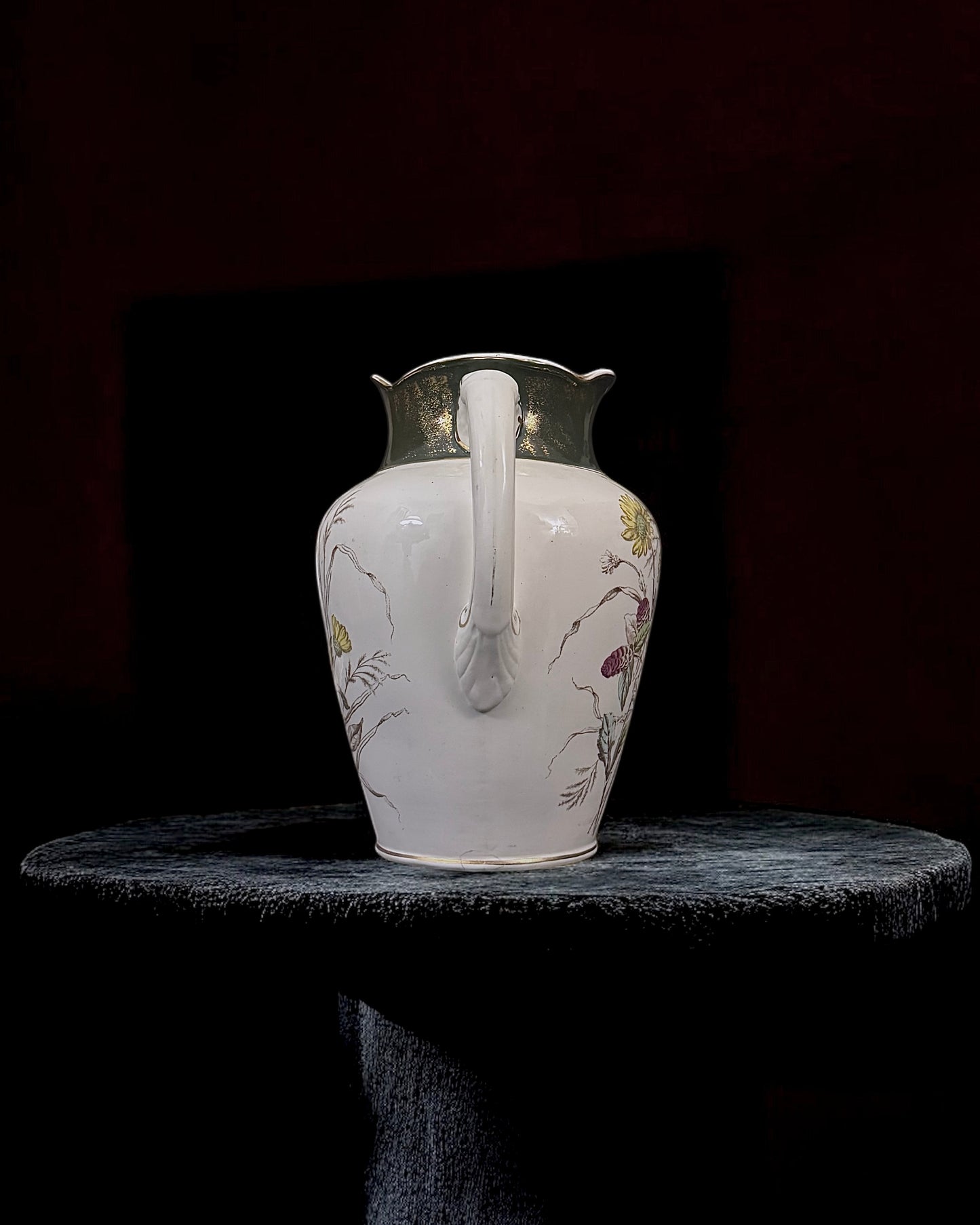 19th Century Victorian Staffordshire Jug - Edwards & Sons, Vernal Pattern