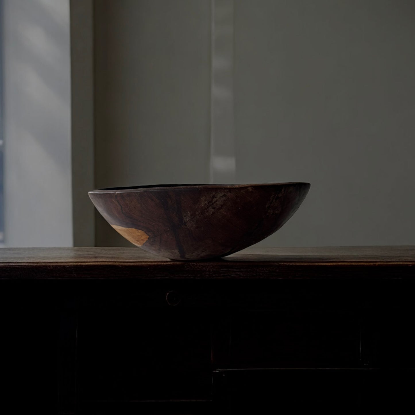 Vintage hand-carved wooden bowl