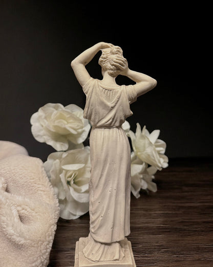 Venus Victrix - Vintage Greek Composite Alabaster Figurine (Marked “TANARPA”)