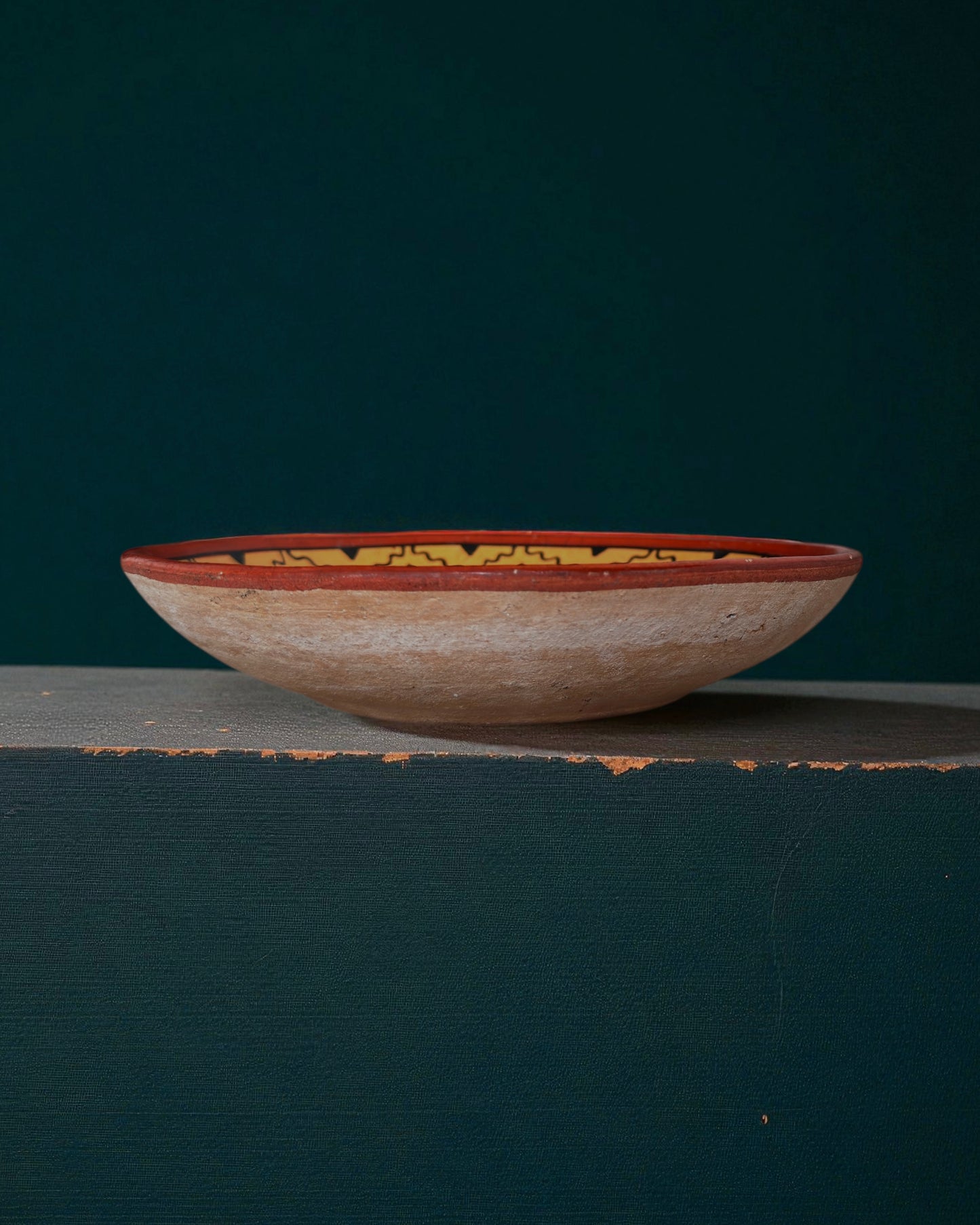 Mexican Mayan Aztec Folk Art Pottery Plate