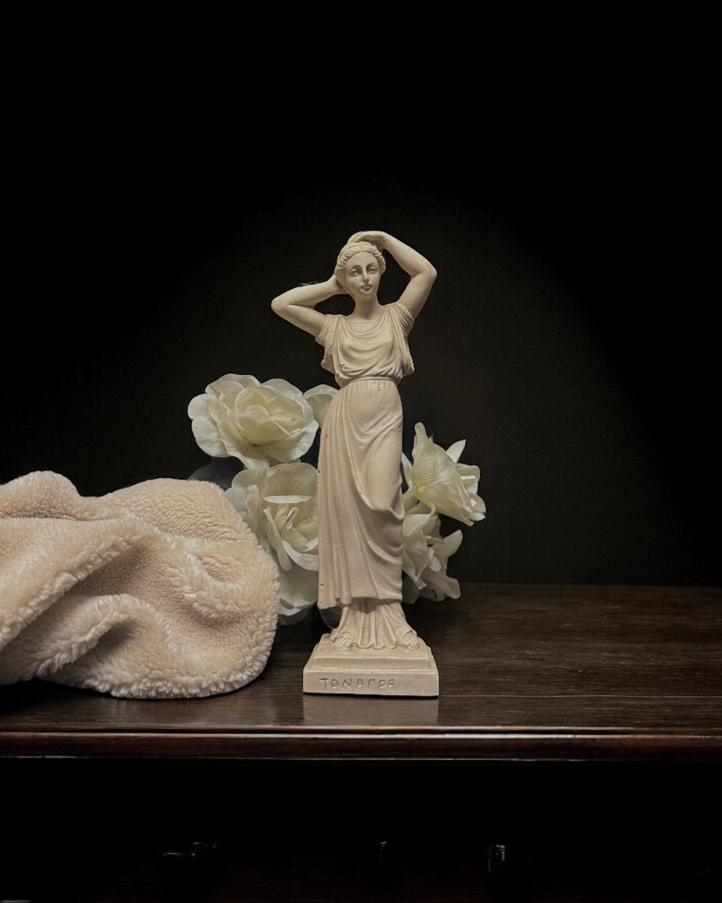 Venus Victrix - Vintage Greek Composite Alabaster Figurine (Marked “TANARPA”)