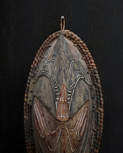 African Papua New Guinea Wooden Ceremonial Mask