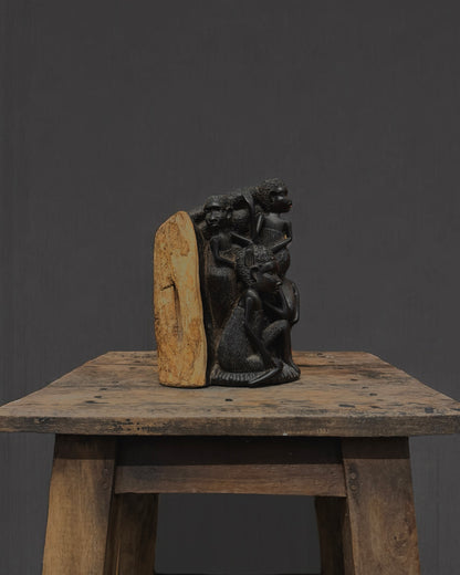 African Ebony “Tree of Life” Hand-Carved Sculpture