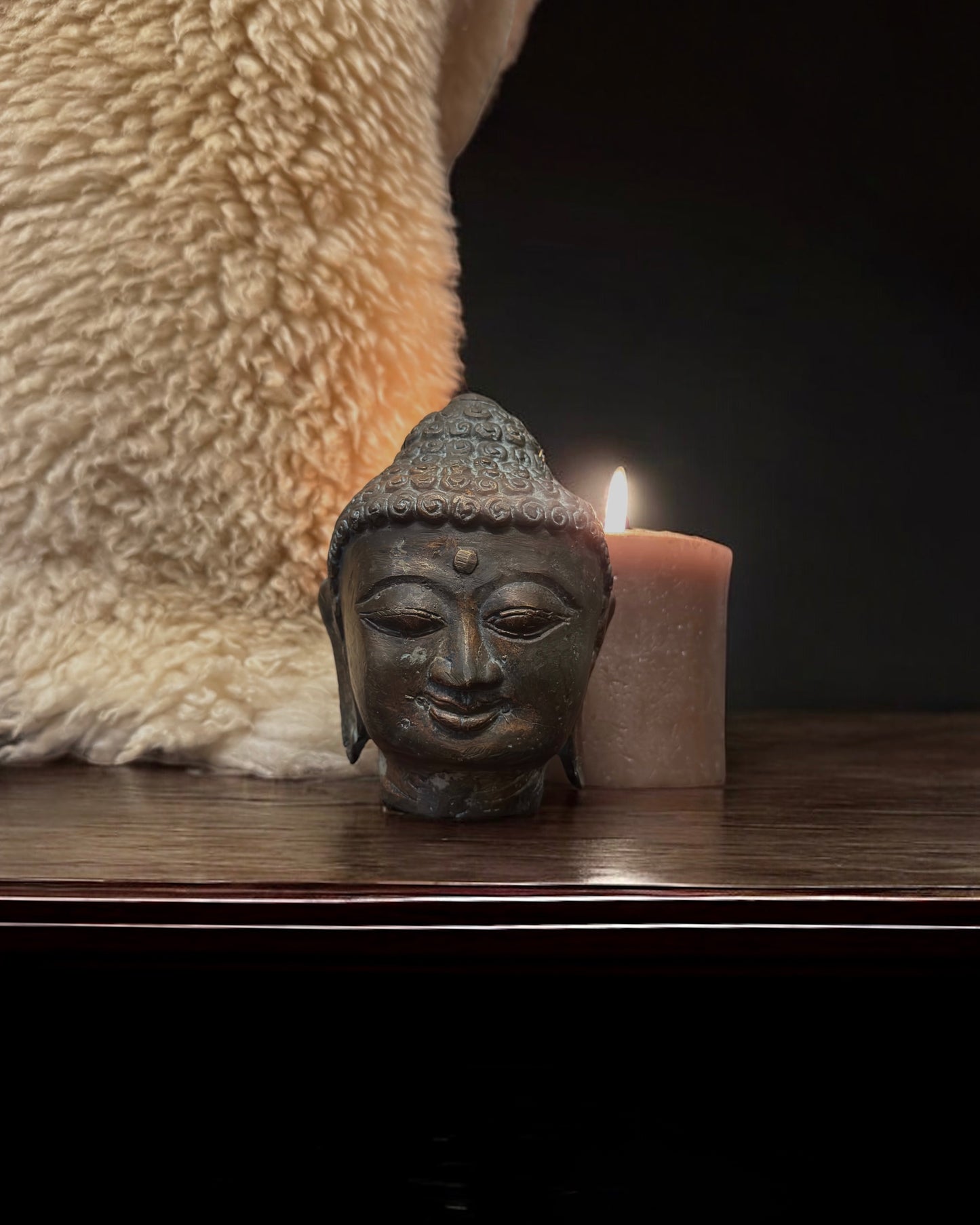 Burmese Bronze Buddha Head