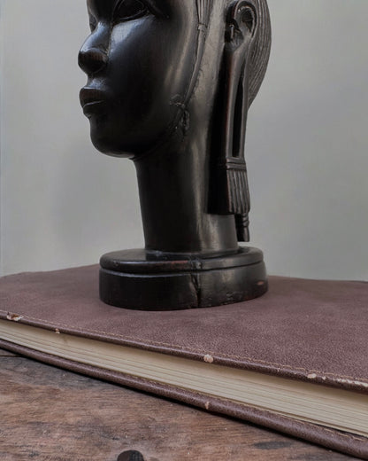 African Ebony Carved Bust