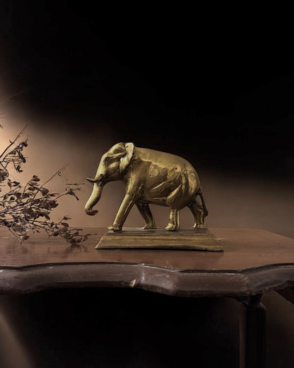 Vintage Indian Brass Elephant Figure