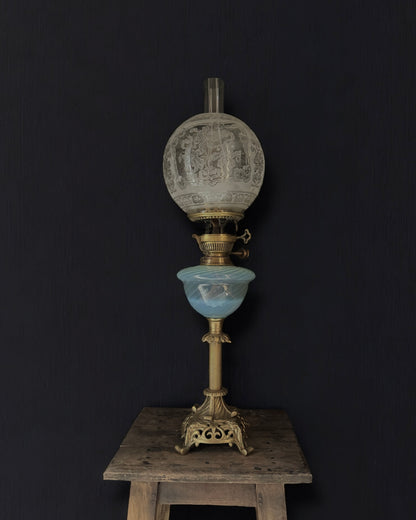 Antique Hinks & Sons Patent British Oil Lamp (circa 1870-1885)
