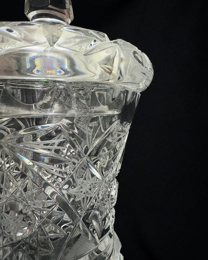 French Crystal Vase - Handmade/Hand-cut, Mid-20th century