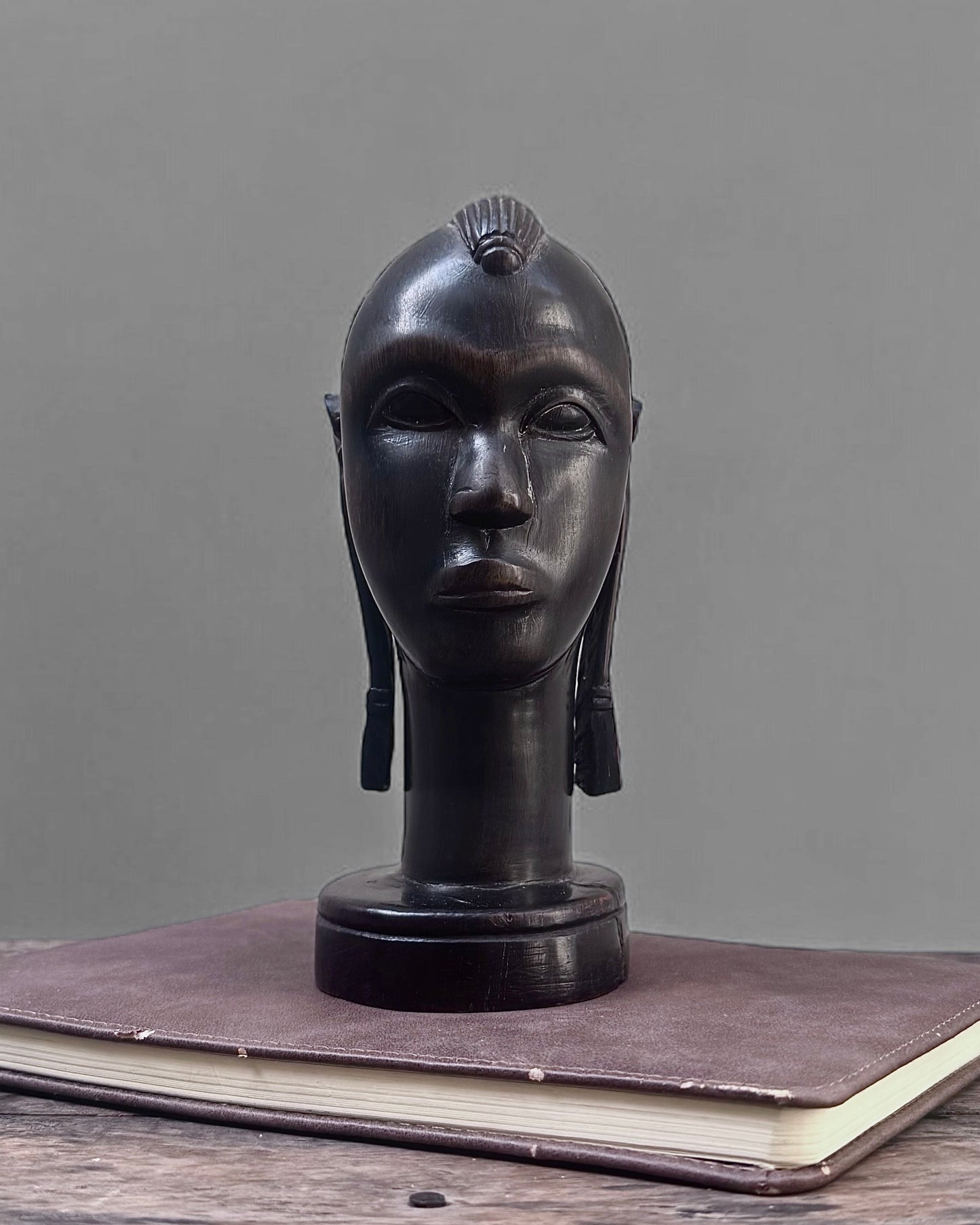 African Ebony Carved Bust