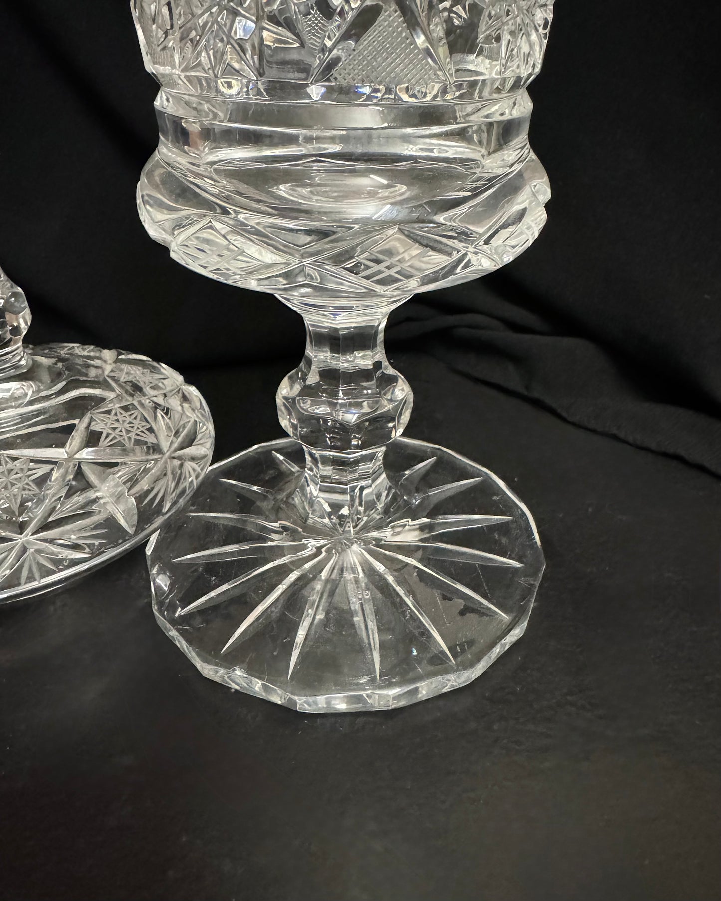 French Crystal Vase - Handmade/Hand-cut, Mid-20th century