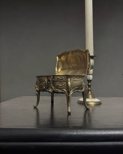 Early 20th-Century Cast Metal Trinket Casket Box, European - Art Nouveau Style