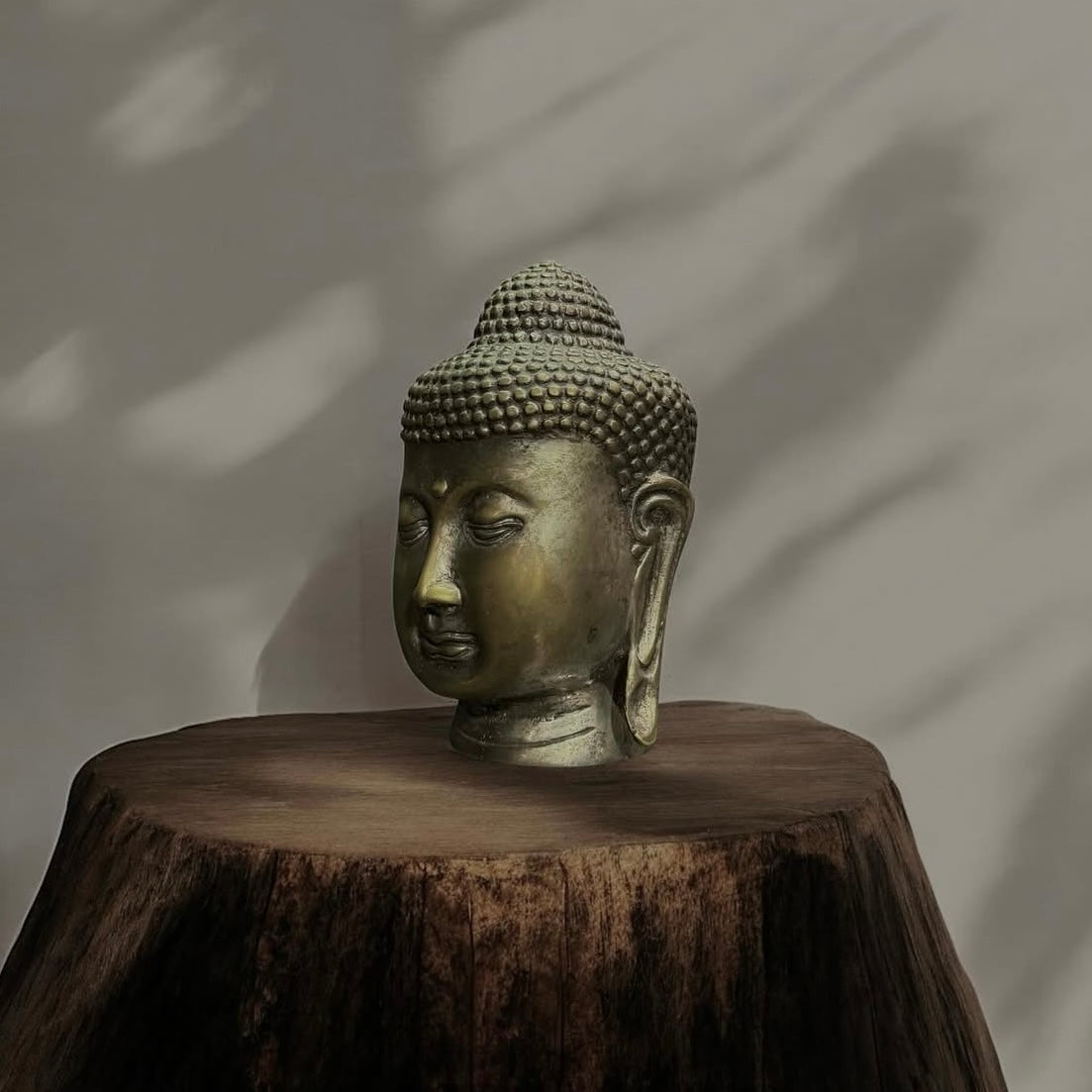 Antique Tibetan Bronze Buddha Head