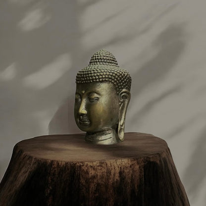 Antique Tibetan Bronze Buddha Head