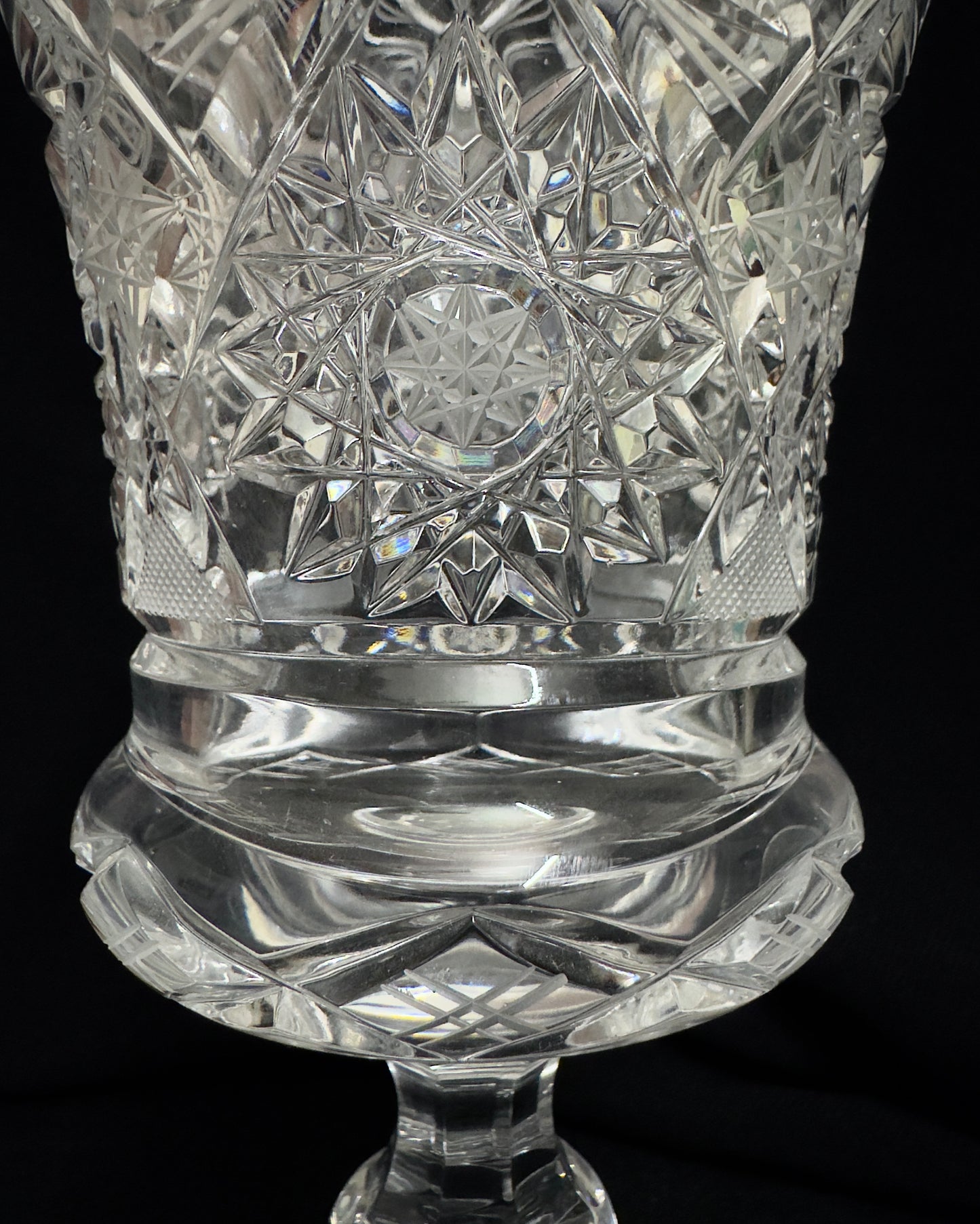 French Crystal Vase - Handmade/Hand-cut, Mid-20th century