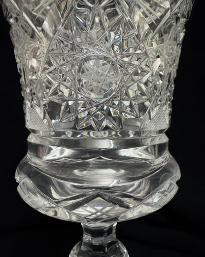 French Crystal Vase - Handmade/Hand-cut, Mid-20th century