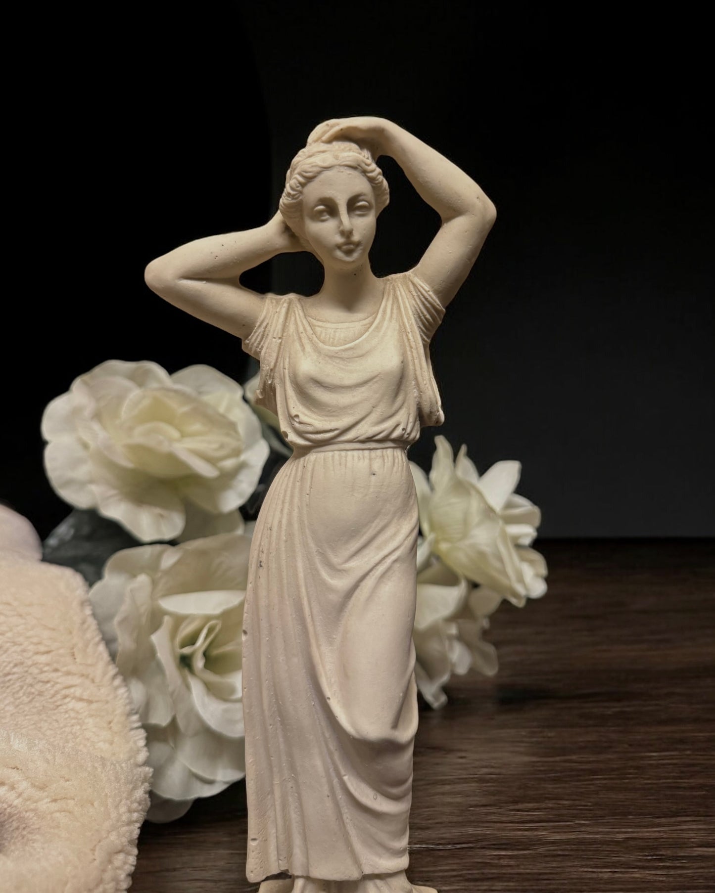 Venus Victrix - Vintage Greek Composite Alabaster Figurine (Marked “TANARPA”)