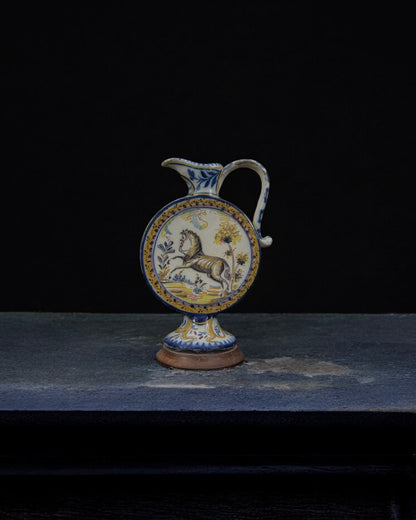 Signed Spanish Triana Majolica Pottery Ewer, Mid-Late 19th Century, c.1860-1880