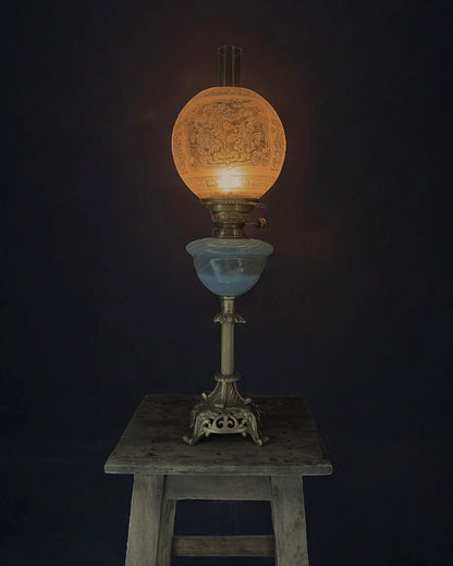 Antique Hinks & Sons Patent British Oil Lamp (circa 1870-1885)