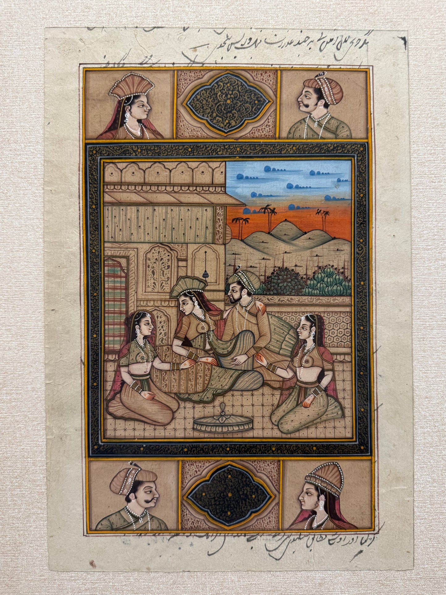 Indian Mughal Style Miniature Painting