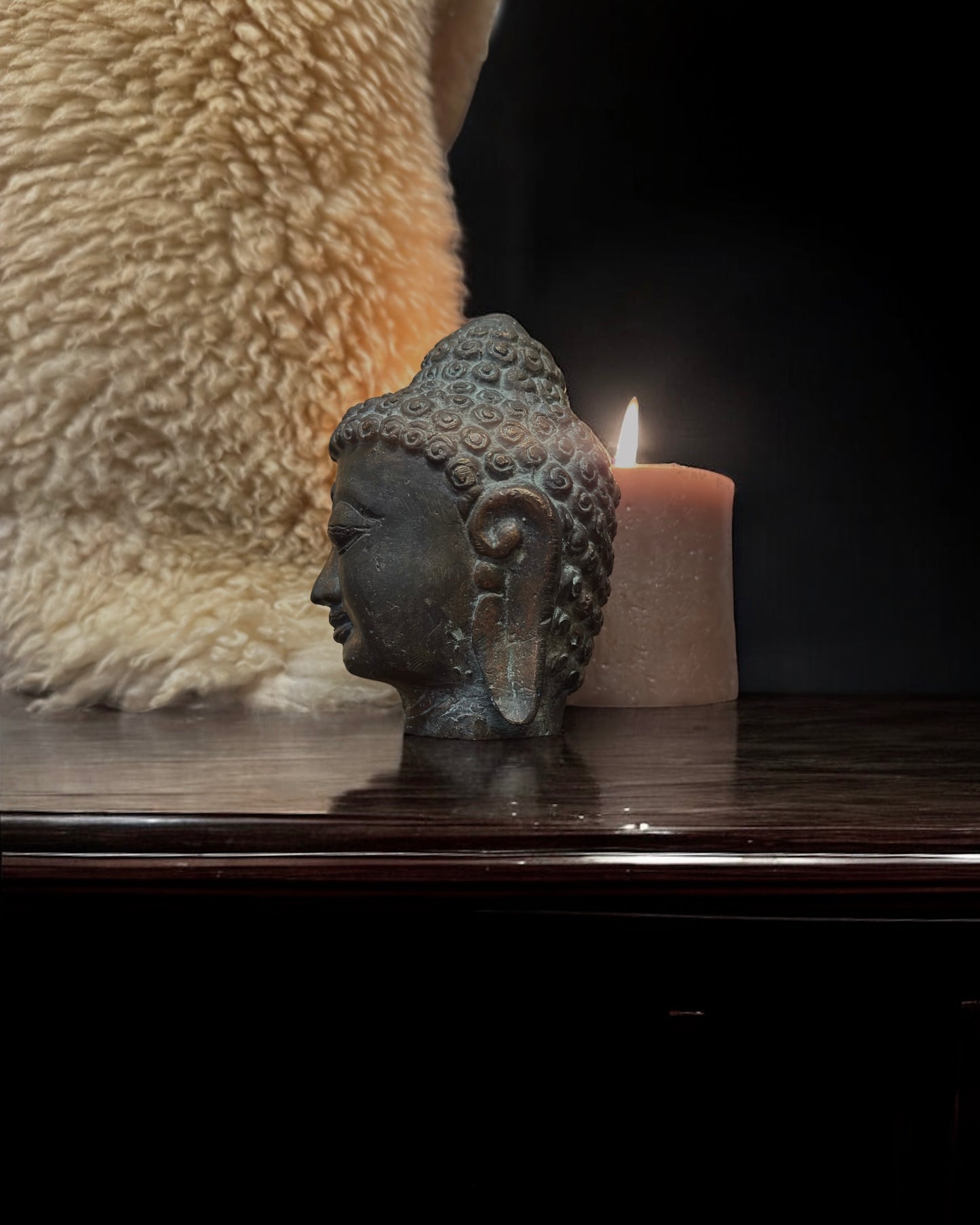 Burmese Bronze Buddha Head