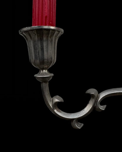 Vintage Silver Plated Metallic Candelabra