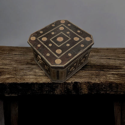 19th Century Himalayan Brass-Mounted Wooden Chest