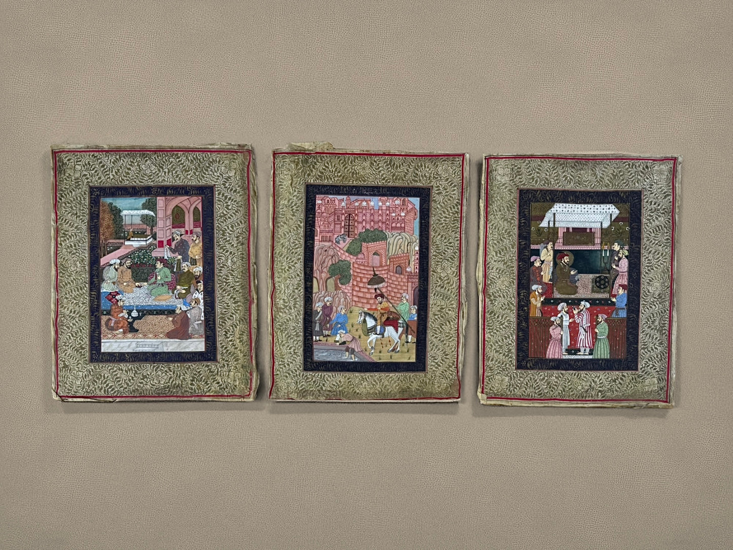 Early to Mid 20th century Indian Mughal Miniature Paintings