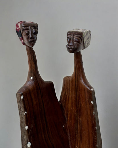 Hand Carved African Makonde Unity Sculpture